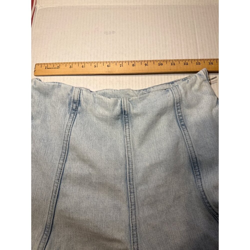 Zara ZW Collection High Waisted Balloon Leg Light Wash Pockets Jeans Size 4 - Picture 7 of 16